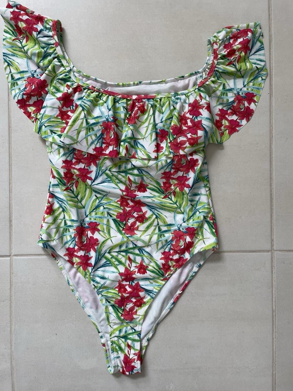 Cabana‎ Del Sol Swim One Piece Swimsuit Multicolor Floral Swimwear